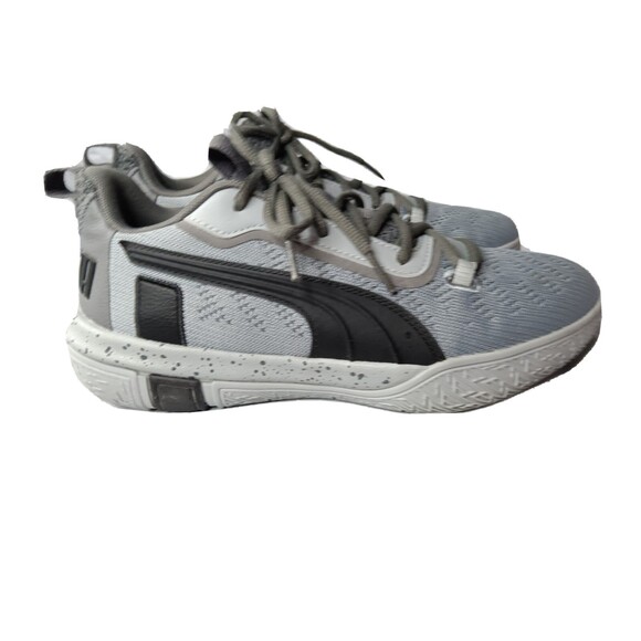 Puma Legacy Low Black Quarry Grey Basketball Shoes 193818-01, Youth Sz 7C - Picture 2 of 9